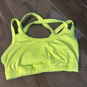 KIAVA Neon Lime Crossback Swim Crop Top